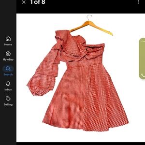 Boohoo Red Gingham Kids Dress - size 4